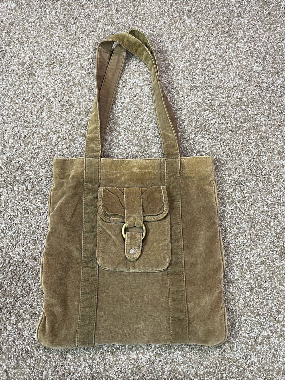 Vintage Y2K American Eagle Velvet Velour Tote Bag AEO Big Bag 2000s Soft Stylish